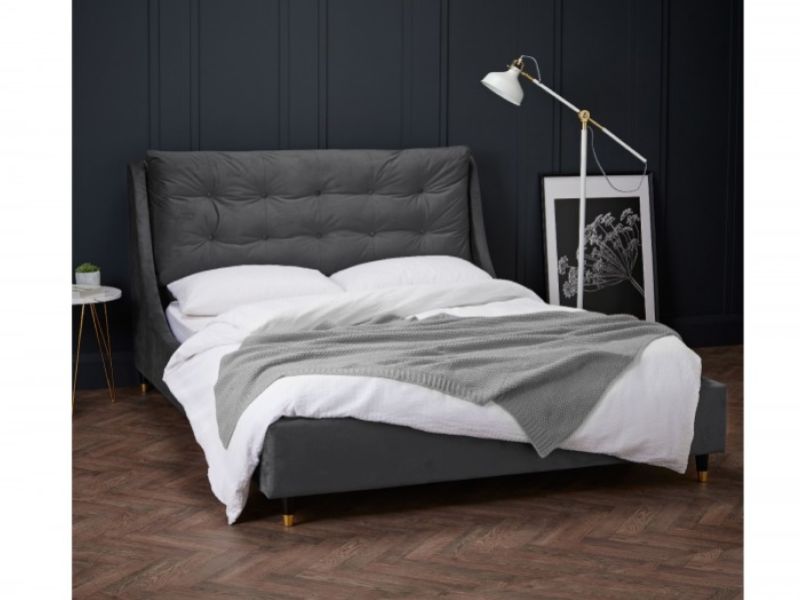 LPD Sloane 5ft Kingsize Grey Fabric Bed Frame