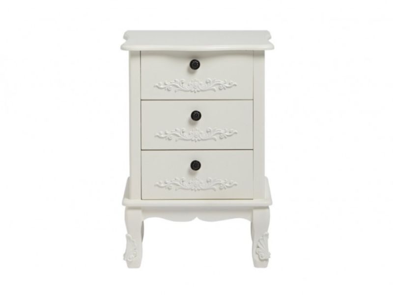 LPD Antoinette 3 Drawer Bedside Chest In White