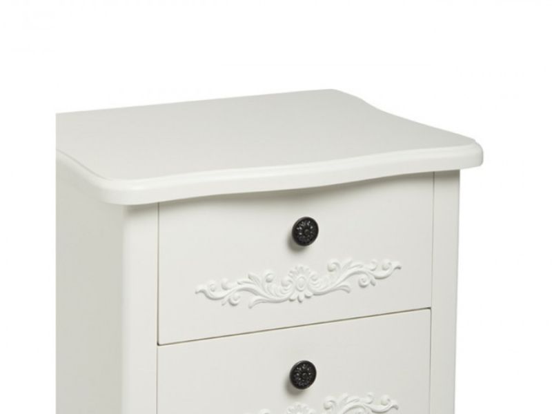 LPD Antoinette 3 Drawer Bedside Chest In White