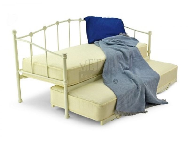 Metal Beds Paris 2ft6 (75cm) Small Single TRUNDLE UNDERBED ONLY In Ivory