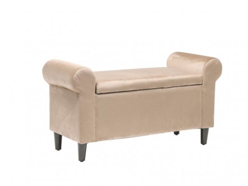 LPD Highgrove Ottoman Storage Box In Beige