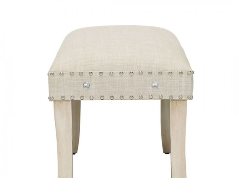 LPD Lyon Cream Fabric Bench