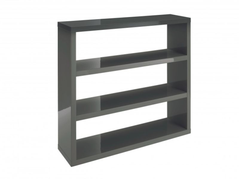 LPD Puro Bookcase In Charcoal Gloss