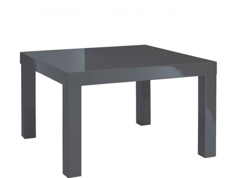 LPD Puro Side Table In Charcoal Gloss