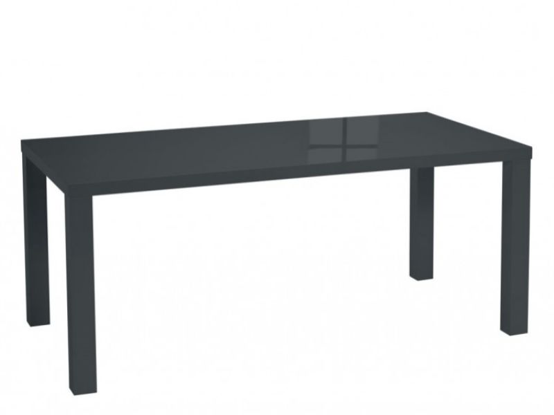 LPD Puro Large Size Dining Table In Charcoal Gloss