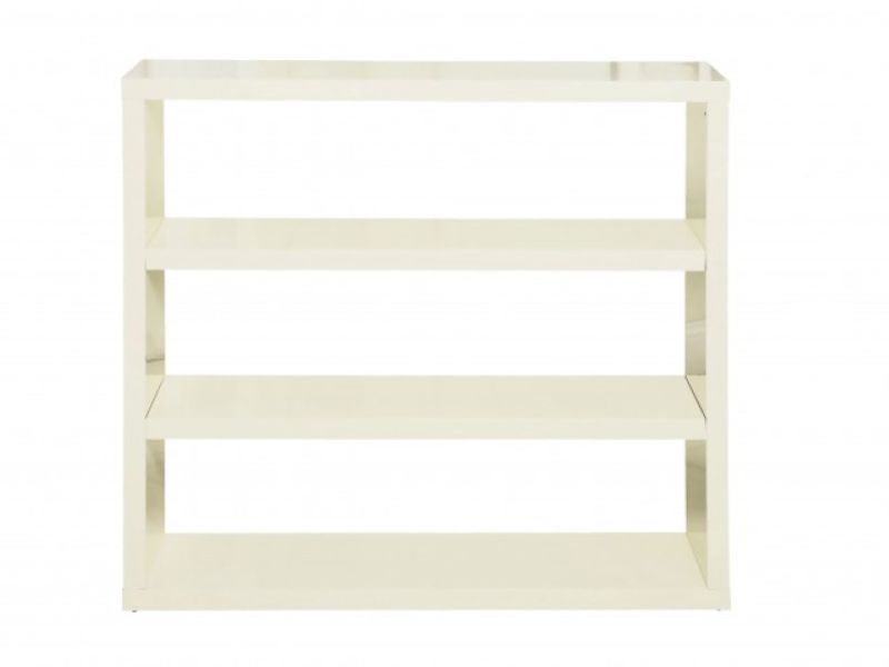 LPD Puro Bookcase In Cream Gloss