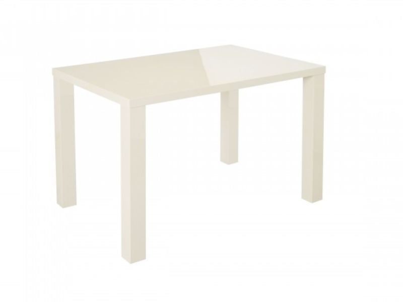 LPD Puro Medium Size Dining Table In Cream Gloss