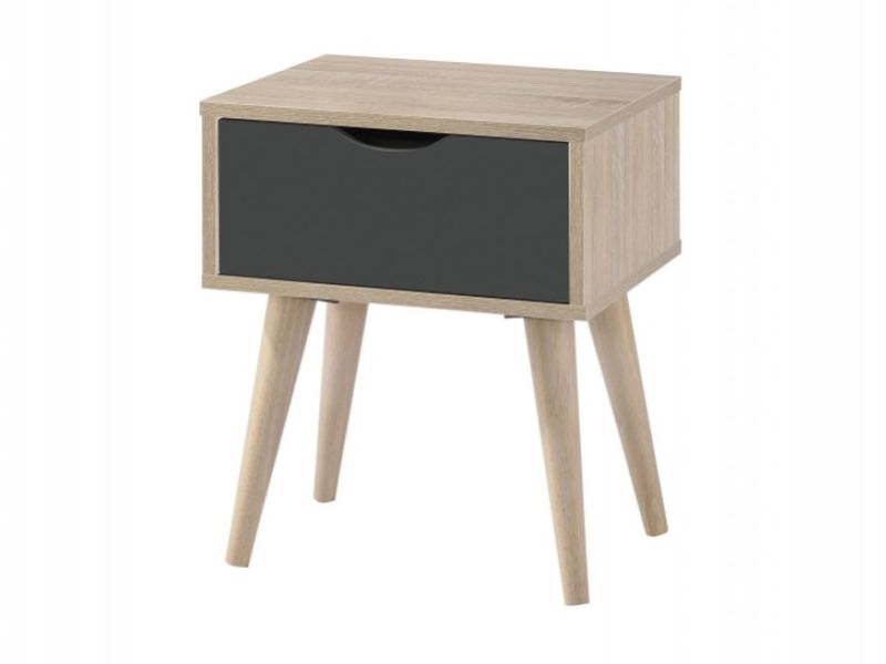 LPD Scandi Lamp Table Grey And Oak Finish