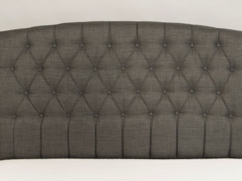 Emporia Lyndhurst 6ft Super Kingsize Grey Fabric Ottoman Bed