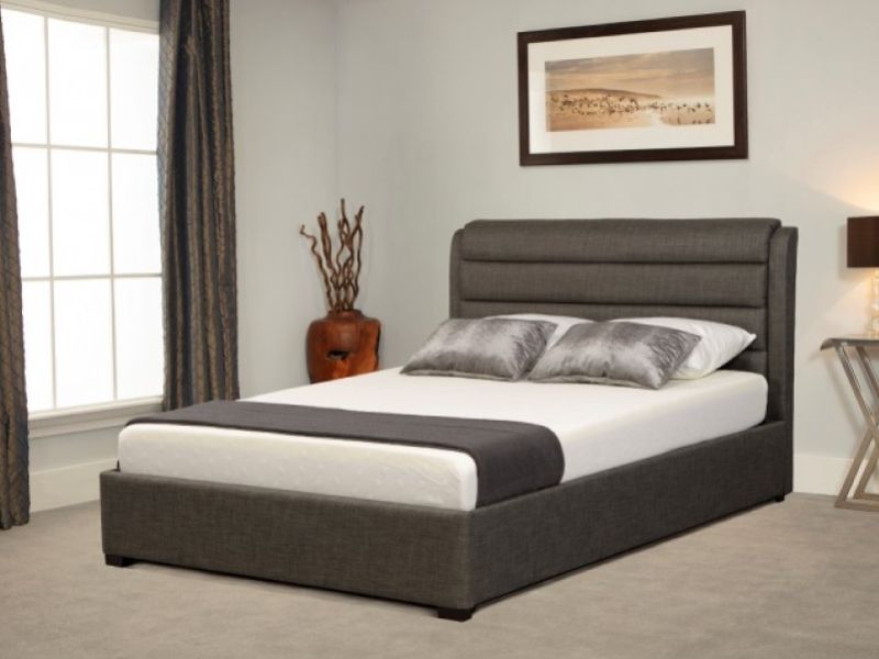 Emporia Chelsea 5ft Kingsize Grey Fabric Ottoman Bed