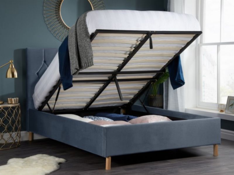 Birlea Loxley 5ft Kingsize Grey Fabric Ottoman Storage Bed Frame