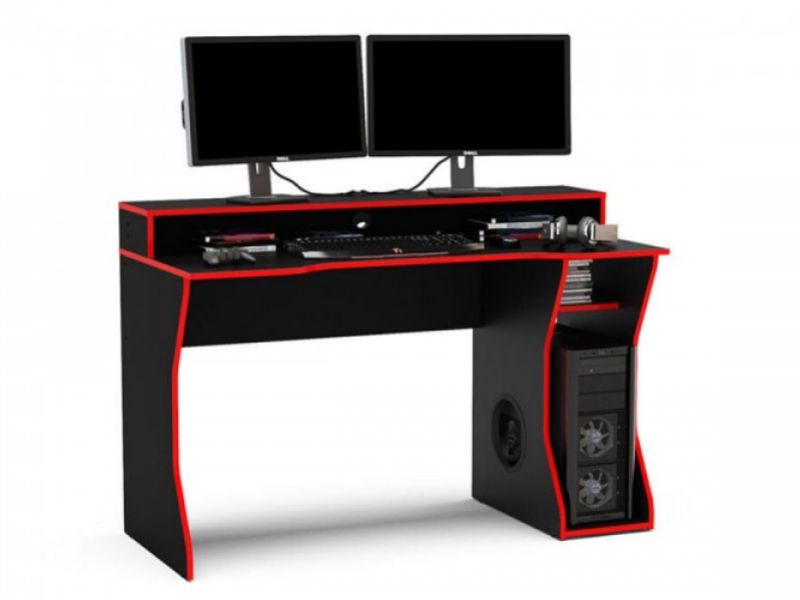 Birlea Enzo Black And Red Gaming Desk