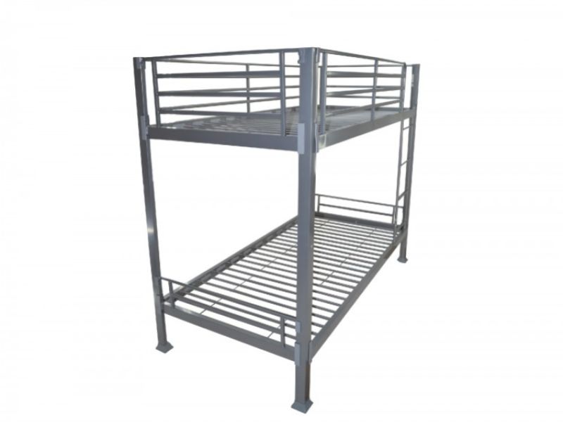 Metal Beds Silver Metal No Bolt Bunk Bed