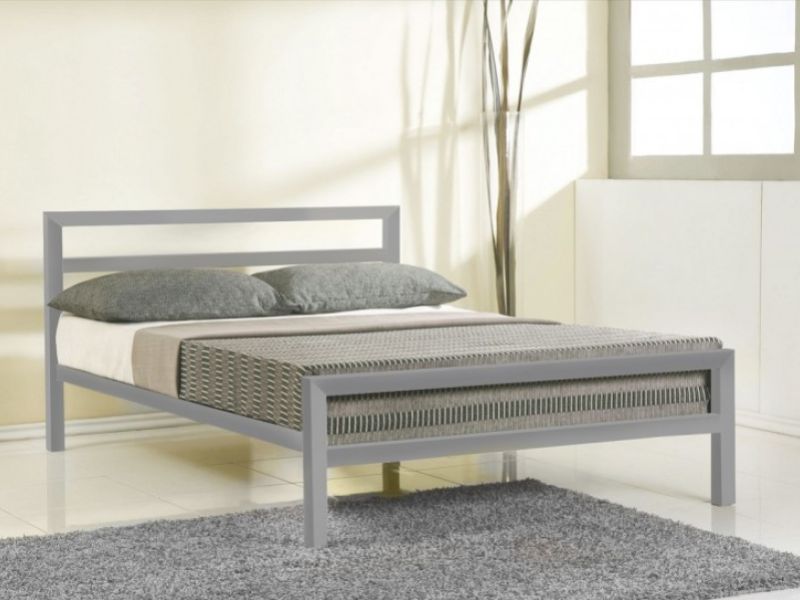Metal Beds Eaton 4ft6 (135cm) Double Contract Grey Metal Bed Frame