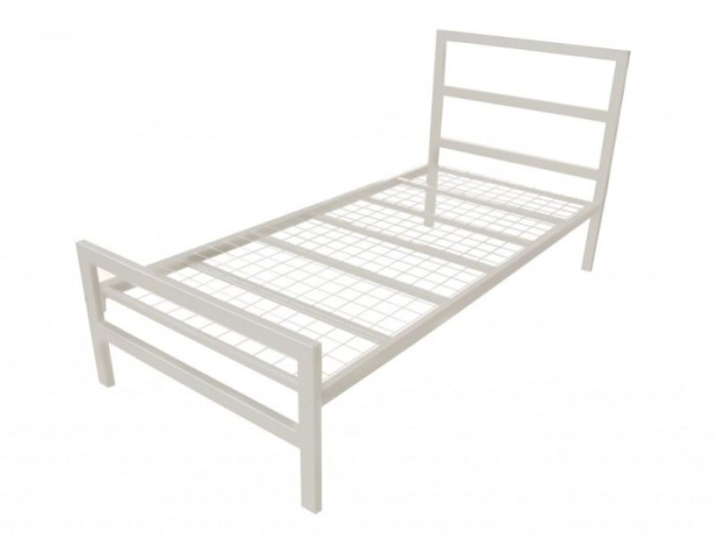 Metal Beds Eaton 3ft (90cm) Single Contract Ivory Metal Bed Frame