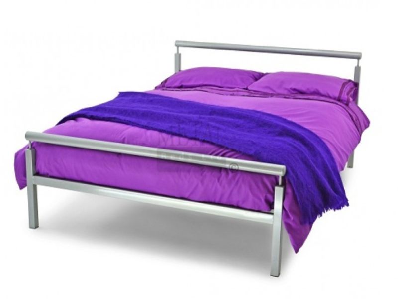 Metal Beds Stafford 3ft (90cm) Single Silver Metal Bed Frame