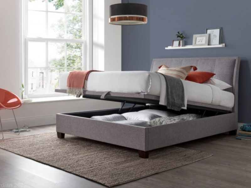 Kaydian Accent 6ft Super Kingsize Grey Ottoman Storage Bed