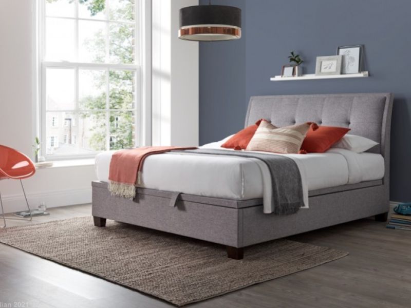 Kaydian Accent 6ft Super Kingsize Grey Ottoman Storage Bed