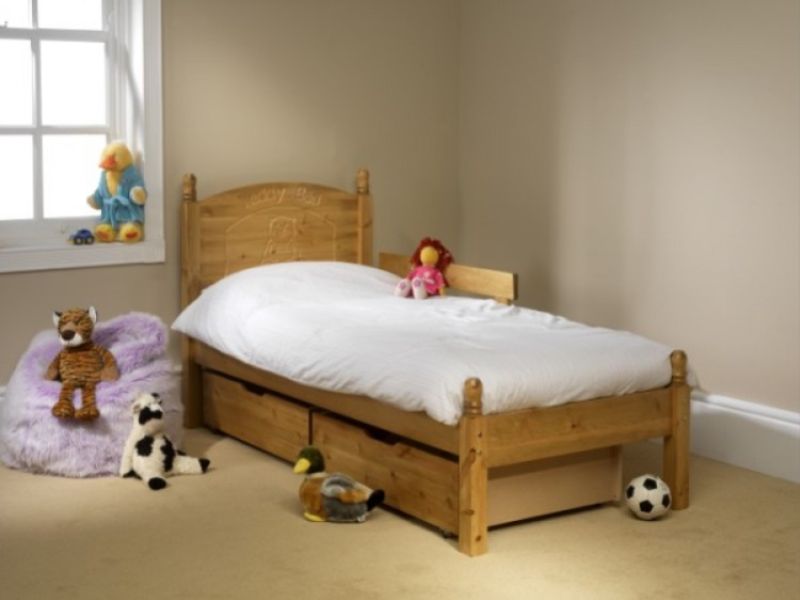 Friendship Mill Teddy 2ft6 by 5ft9 SHORT Junior Single Pine Wooden Bed Frame