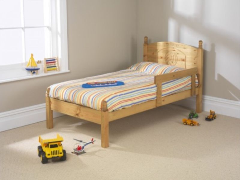 Friendship Mill Football 2ft6 by 5ft9 SHORT Junior Single Pine Wooden Bed Frame