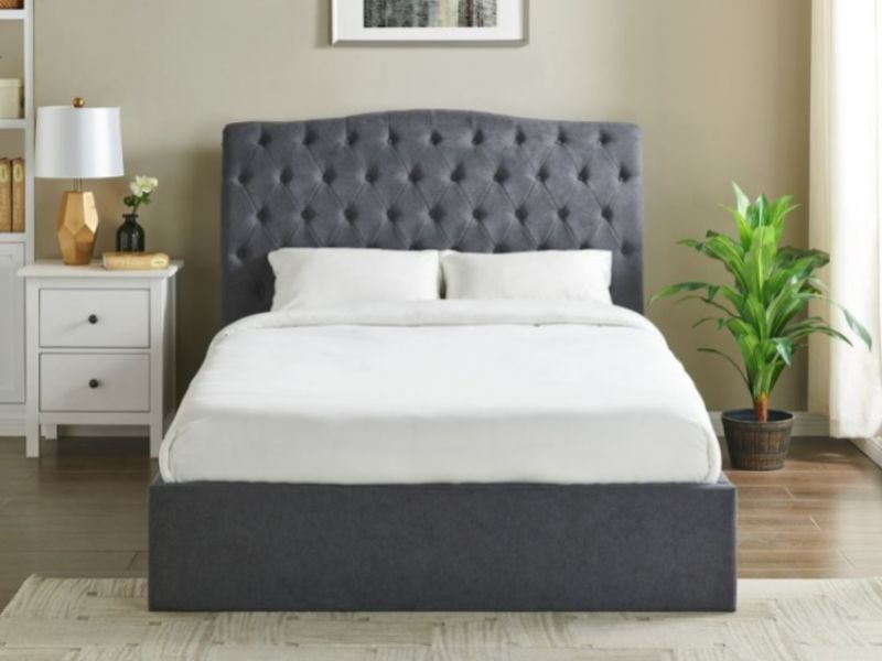 Limelight Rosa 3ft Single Dark Grey Fabric Ottoman Bed Frame