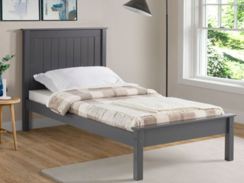 Limelight Taurus 4ft6 Double Dark Grey Wooden Bed Frame With Low Foot End