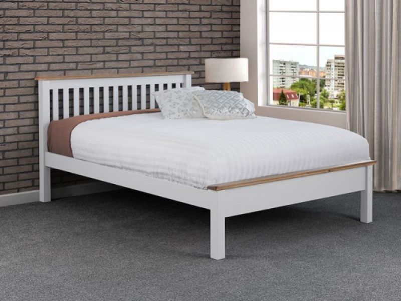Sweet Dreams Newman 5ft Kingsize White Wooden Bed Frame