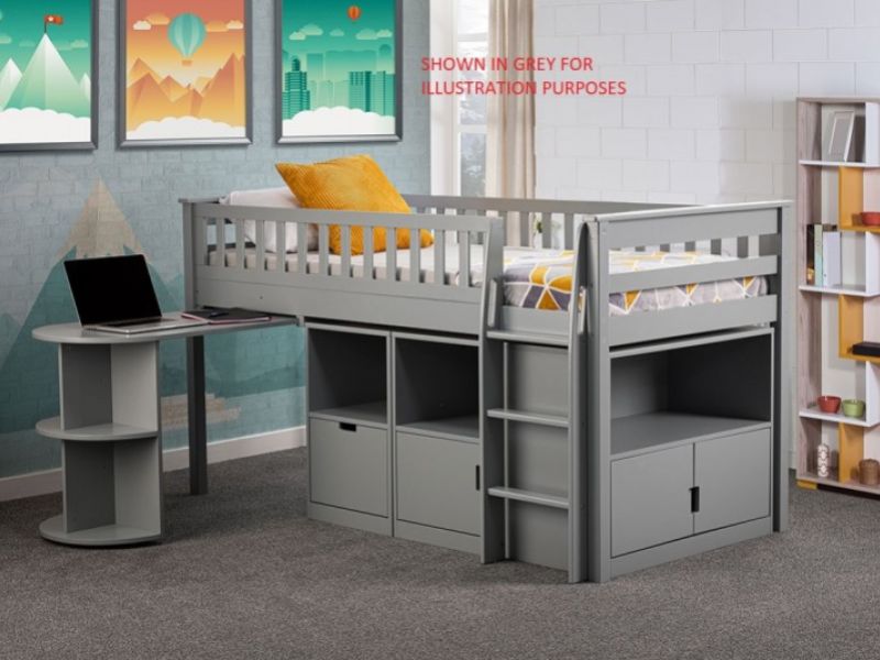 Sweet Dreams Logan Midsleeper Bed In Grey