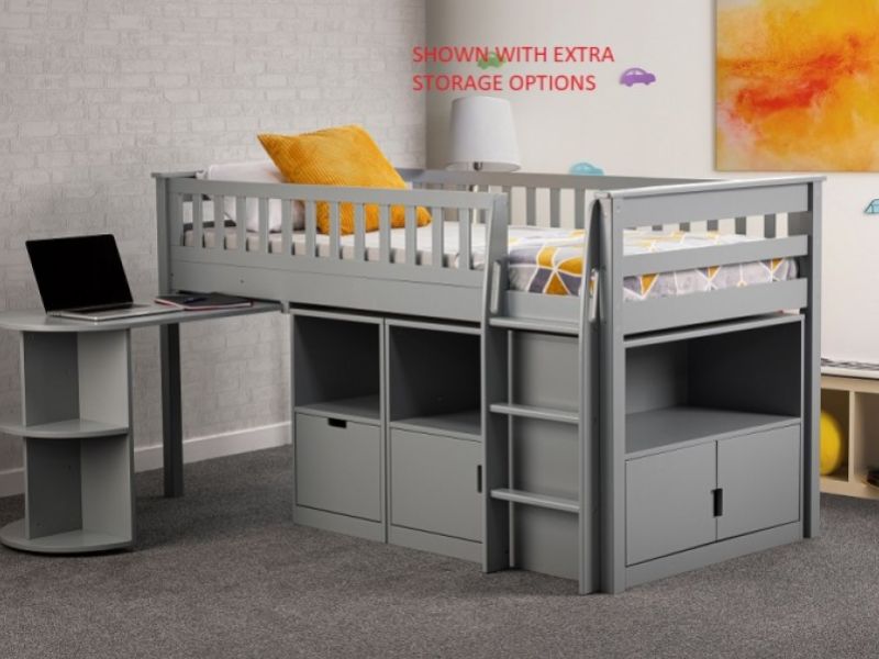 Sweet Dreams Logan Midsleeper Bed In Grey