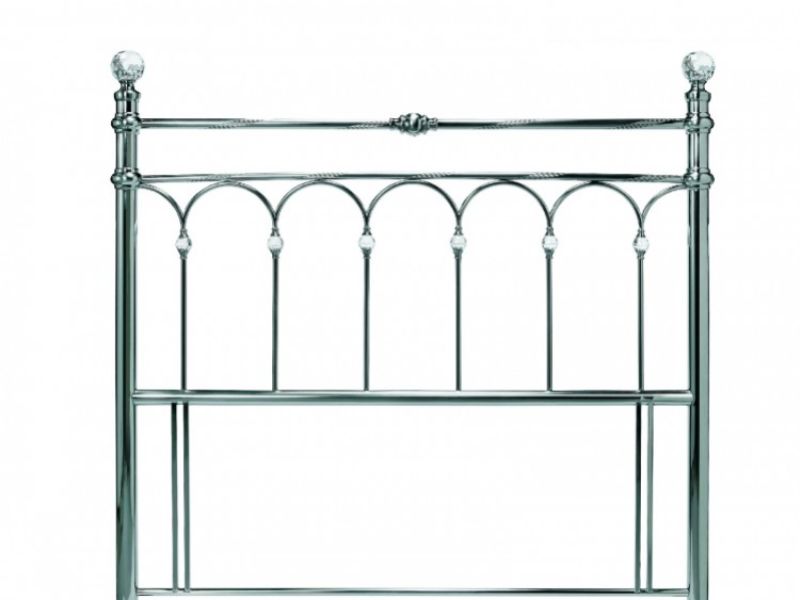 Bentley Designs Krystal 4ft6 Double Antique Nickel Finish Metal Headboard