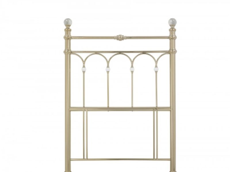 Bentley Designs Krystal 3ft Single Champagne Brass Finish Metal Headboard