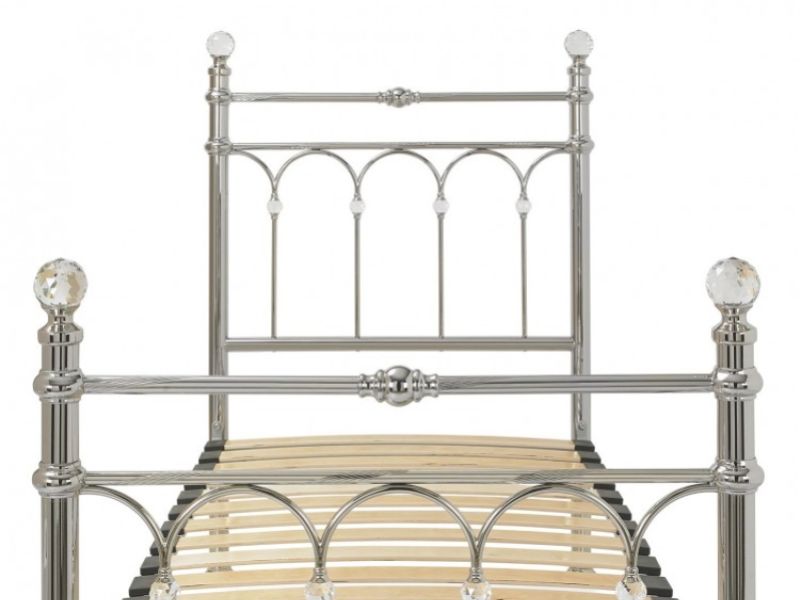 Bentley Designs Krystal 3ft Single Shiny Nickel Metal Bed Frame