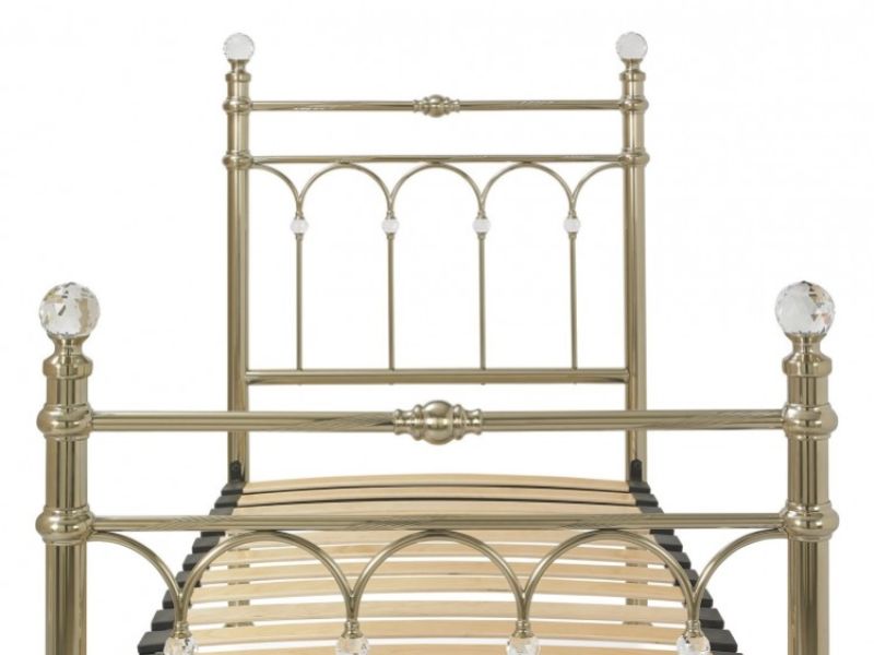 Bentley Designs Krystal 3ft Single Champagne Brass Finish Metal Bed Frame