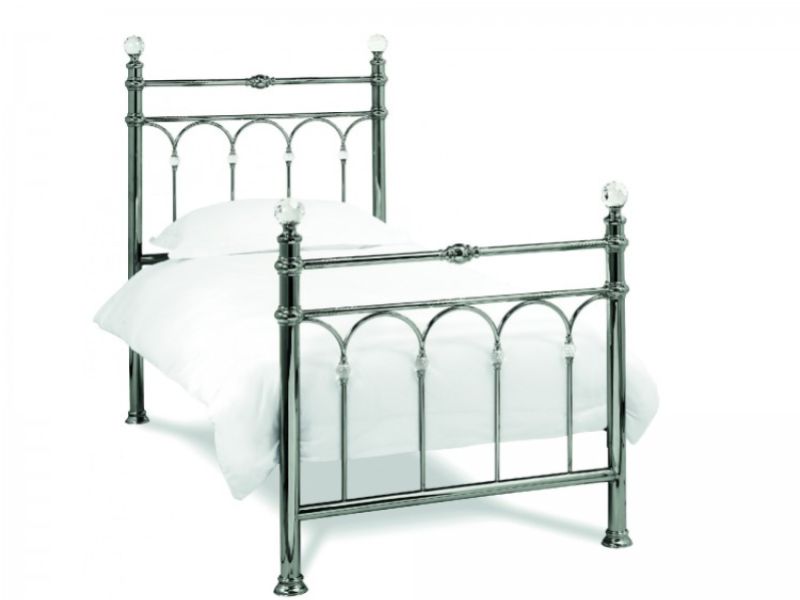 Bentley Designs Krystal 3ft Single Antique Nickel Metal Bed Frame