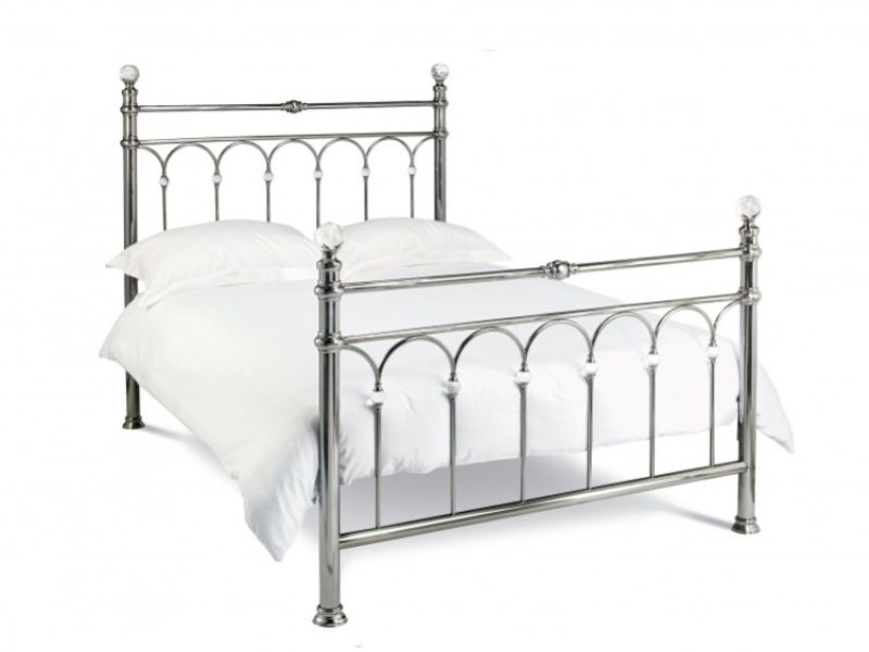 Bentley Designs Krystal 5ft Kingsize Antique Nickel Metal Bed Frame