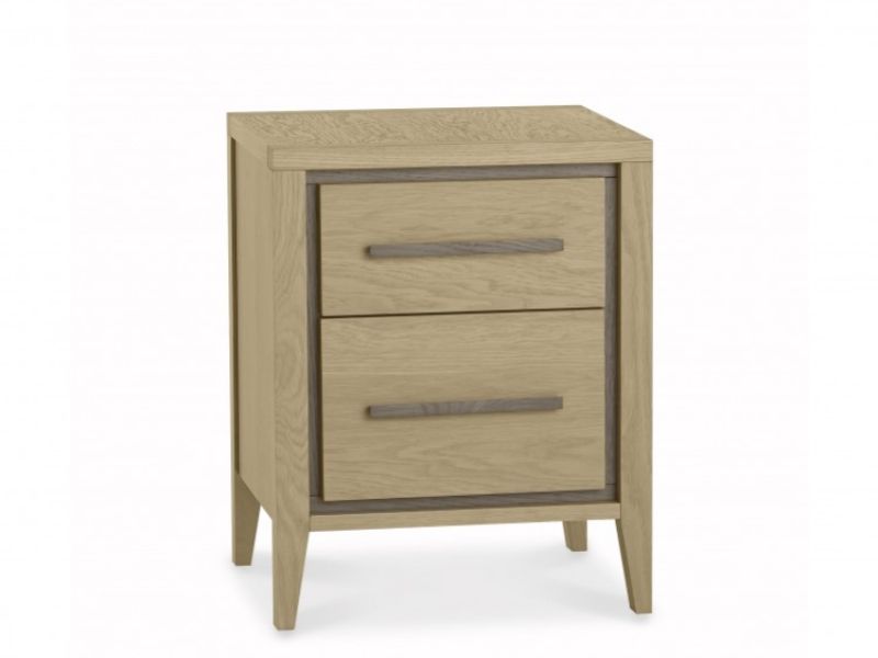 Bentley Designs Rimini Oak 2 Drawer Bedside