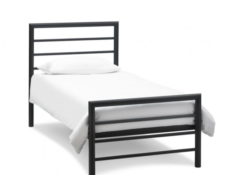 Bentley Designs Urban 3ft Single Matt Black Metal Bed Frame