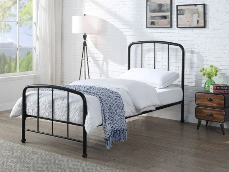 Sleep Design Belmont 3ft Single Black Metal Bed Frame