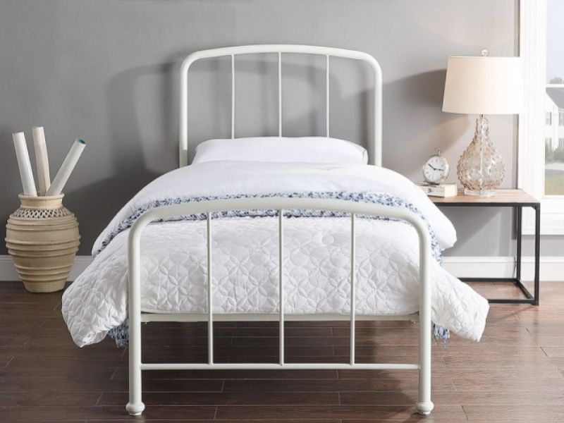 Sleep Design Belmont 3ft Single White Metal Bed Frame