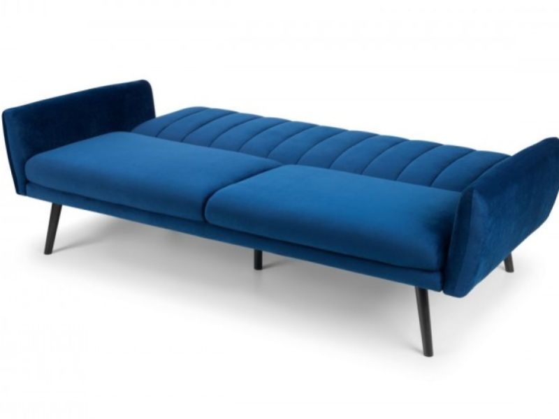 Julian Bowen Afina Sofa Bed In Blue Velvet