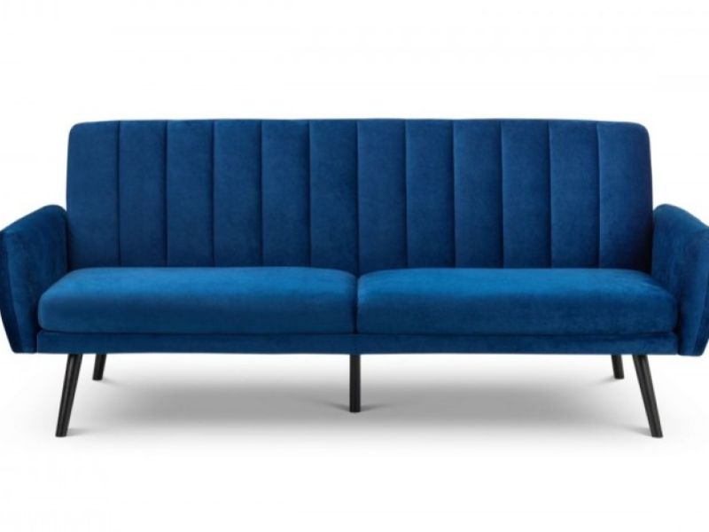 Julian Bowen Afina Sofa Bed In Blue Velvet