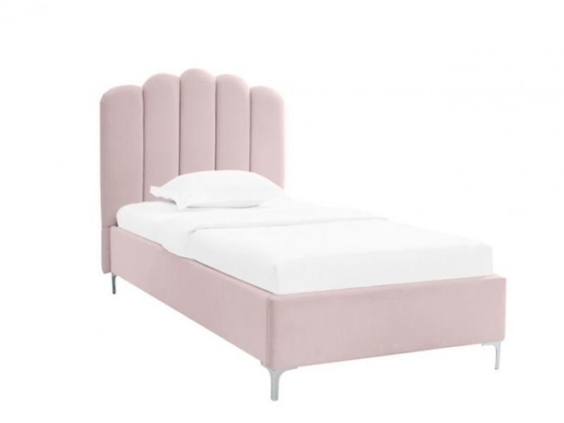 Lpd Willow 3ft Single Pink Fabric Bed, Lpd Mayfair 4ft6 Double Grey Upholstered Fabric Tv Bed Frame