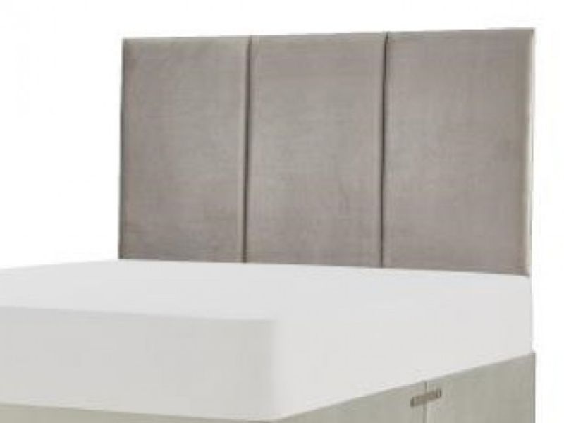 Metal Beds Ruby 3 Panel 2ft6 Small Single Fabric Headboard (Choice Of Colours)