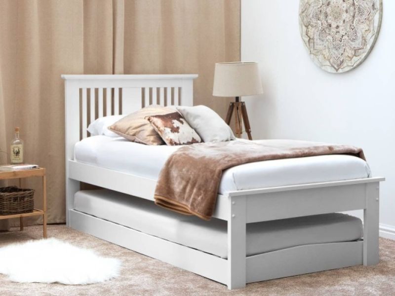 Sleep Design Astley 3ft Single White Wooden Guest Bed