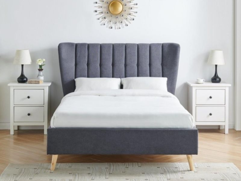 Limelight Tasya 5ft Kingsize Dark Grey Fabric Bed Frame