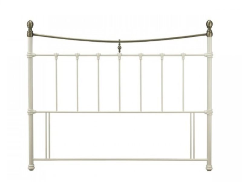 STORE CLEARANCE Serene Edwardian II Ivory 4ft6 Double Metal Headboard