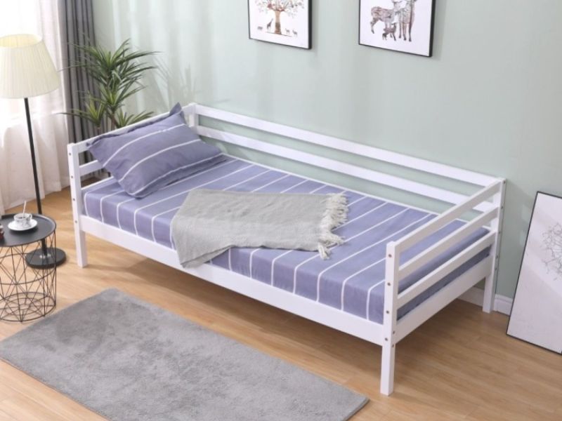 Flair Furnishings Cloud 3ft Single White Wooden Day Bed Frame