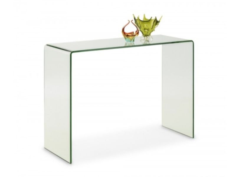 Julian Bowen Amalfi Bent Glass Console Table