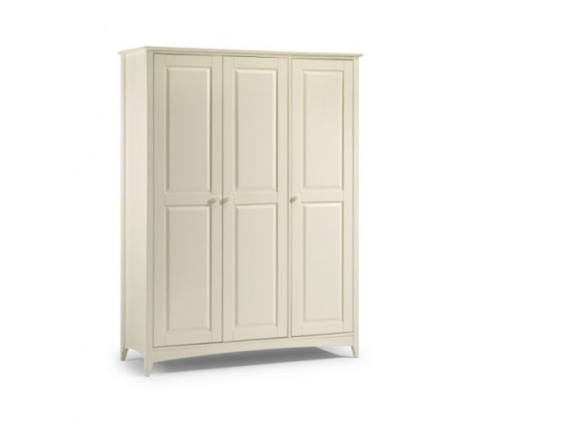 Julian Bowen Cameo Stone White 3 Door Wardrobe