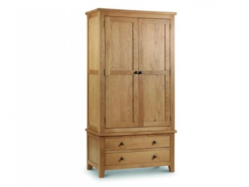 Julian Bowen Marlborough American Oak 2 Door 2 Drawer Combination Wardrobe